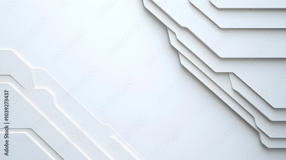 Poster sleek and sophisticated futuristic backdrop with glowing geometric shapes and soft shadows amid a pr