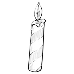 candle handdrawn illustration