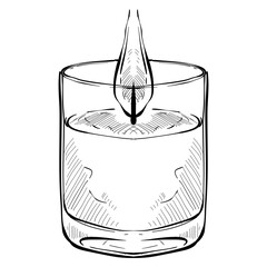 candle handdrawn illustration