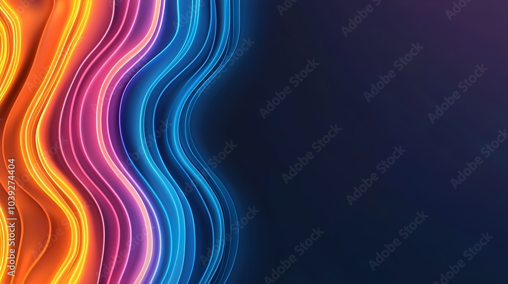 Poster mesmerizing digital abstract background with overlapping neon grids glowing light effects and futuri
