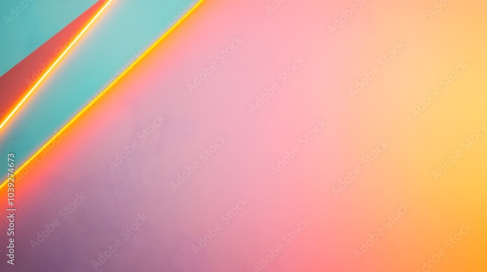 Poster minimalist futuristic background featuring smooth geometric shapes subtle neon lighting and a sleek 