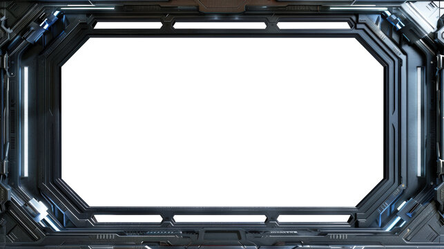 Futuristic metal frame