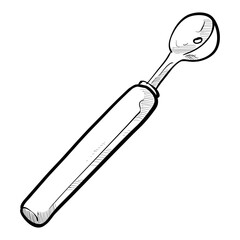 cocktail spoon handdrawn illustration
