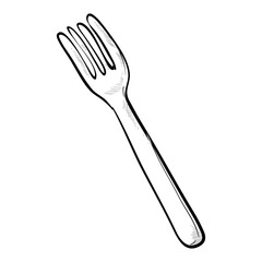 fork handdrawn illustration