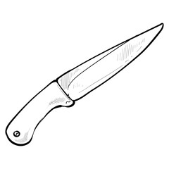 knife handdrawn illustration