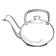 water kettle handdrawn illustration
