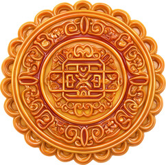 A golden mooncake