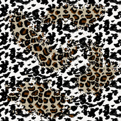 Cowhide leopard western pattern background