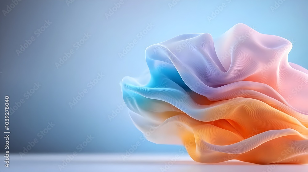 Poster mesmerizing 3d abstract smoke texture in deep blue and purple hues featuring soft flowing shapes tha