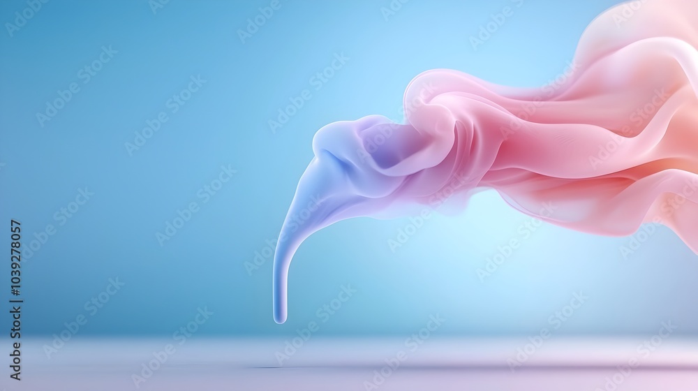 Poster mysterious and captivating blue and purple smoke texture soft flowing abstract digital art backgroun