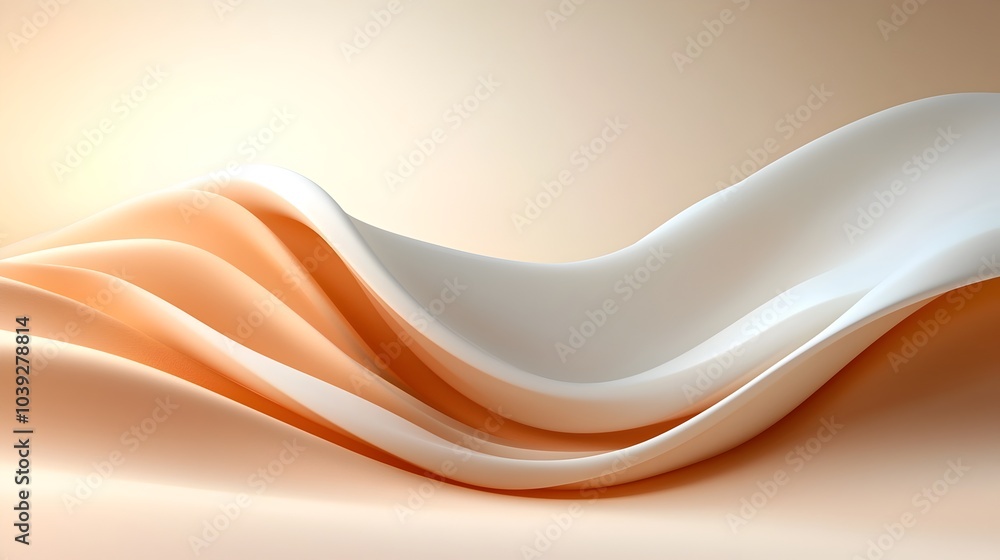 Aufkleber subtle 3d sand dune texture with smooth flowing curves and soft beige tones creating a serene and na