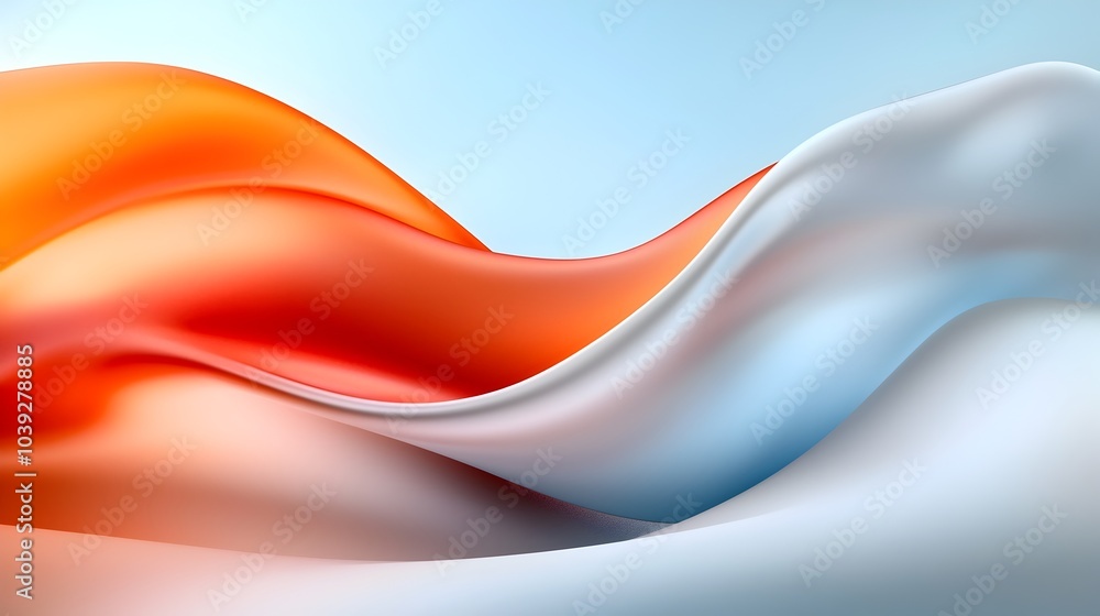 Poster mesmerizing iridescent 3d wave texture with vibrant color shifts and smooth curves abstract and dyna