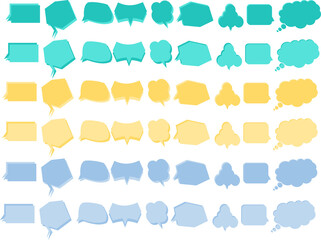 吹き出しのイラストセット