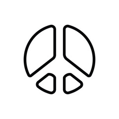 Peace icon logo design template isolated illustration