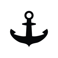 Anchor icon logo design template isolated illustration