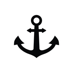 Anchor icon logo design template isolated illustration