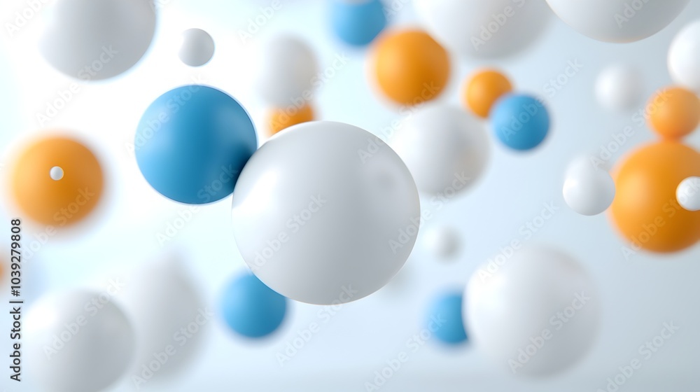 Poster serene and visually captivating pastel gradient spheres with seamless transitions and soft elegant l