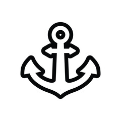 Anchor icon logo design template isolated illustration