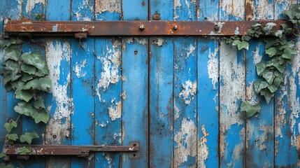 Closed factory gates with rusting metal and faded paint, symbolizing the decline of industry and the passage of time, reflecting a poignant reminder of economic shifts and the human impact of change