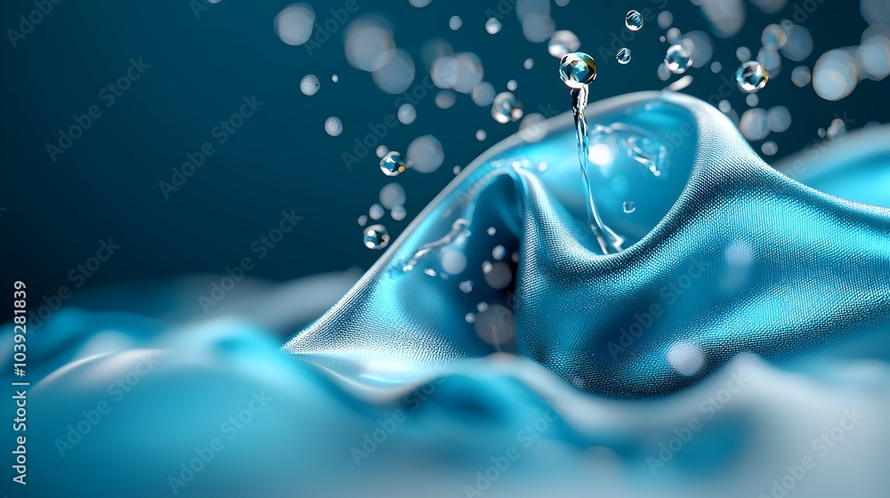Poster a mesmerizing 3d water texture featuring a smooth glossy and rippling surface in rich captivating bl