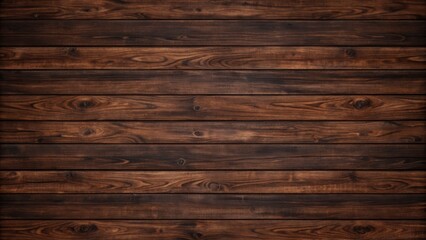 Naklejka premium Rustic backdrop featuring deep, dark wood grain patterns.