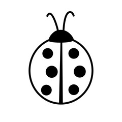 Ladybug icon isolate on transparent background.
