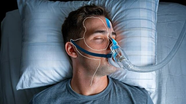 A person with sleep apnea shows how CPAP machines help.