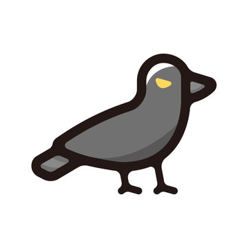 recommend clip art: Crow outline icon for graphic design, apps and websites