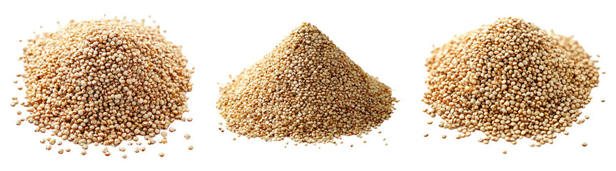 Fototapeta premium 3D pile of sesame seeds isolated on transparent PNG background for healthy eating and culinary-themed illustrations