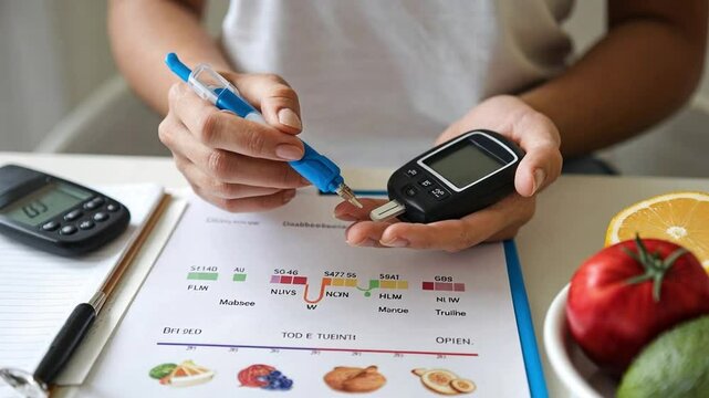 A graphic showing how to manage diabetes. Ideal for healthcare and diabetes awareness campaigns.