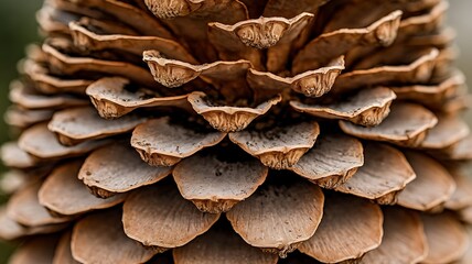 Fototapeta premium Close-up of a Brown Pine Cone with Detailed Texture