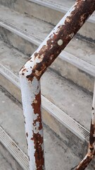 Rust on white iron pipe
