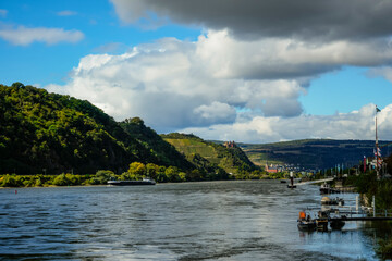 Fall scenery along the Upper Middle Rhine Valley