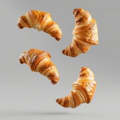 Croissants that fresh and delicious falling 