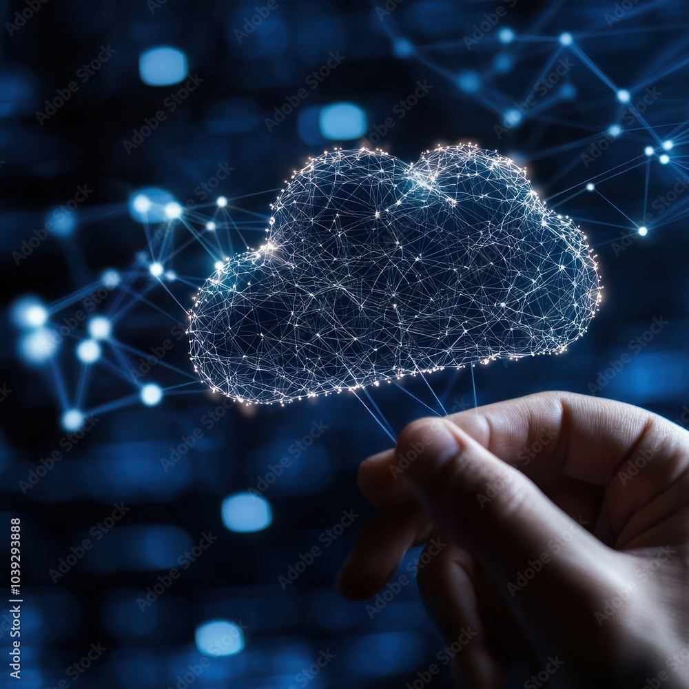Poster harnessing cloud technology exploring the intersection of digital innovation and connectivity