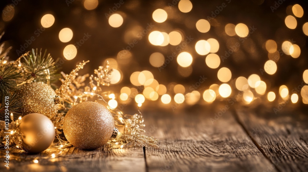 Poster joyful lights with rustic background and bright expressions