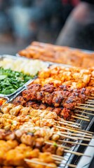 Delicious Grilled Skewers A Feast of Flavors from Street Food Culture