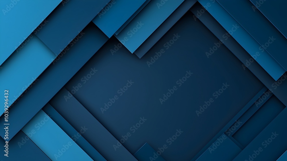 Aufkleber sleek and modern blue gradient abstract background with geometric forms shadows and a minimalist des