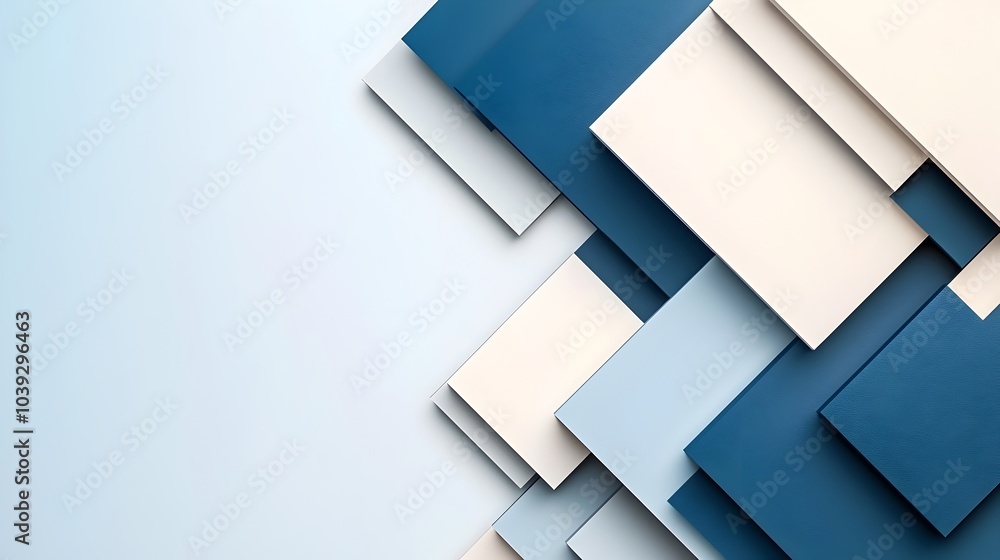 Poster captivating blue geometric abstraction for modern technology concepts futuristic minimalist design w