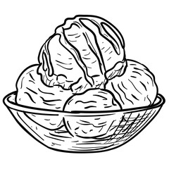 ice cream handdrawn illustration