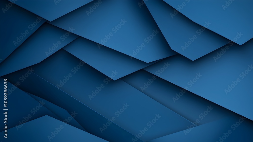 Poster sleek blue geometric abstract gradient background with minimalist shadow effects futuristic elegant 