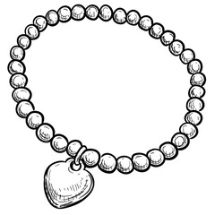 bracelet jewelry handdrawn illustration