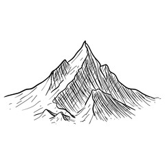 mountains handdrawn illustration