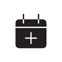 Add calendar icon Flat line illustration