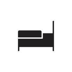 Bedroom icon Flat line illustration