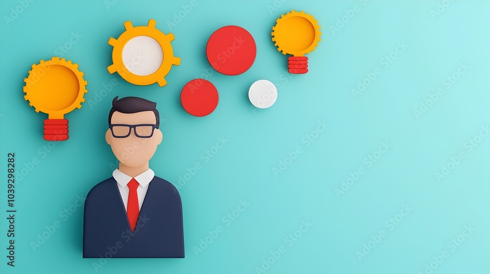 Poster sleek contemporary art style infographic depicting business workflow planning and systematic executi