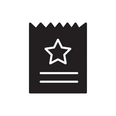 Certificate icon Flat line illustration