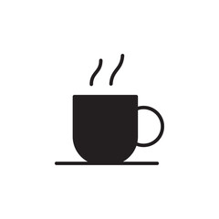 Coffee icon Flat line illustration