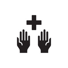 Clean hands icon Flat line illustration