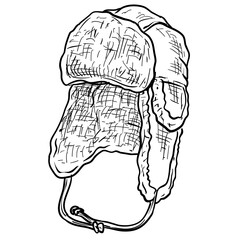 winter hat handdrawn illustration